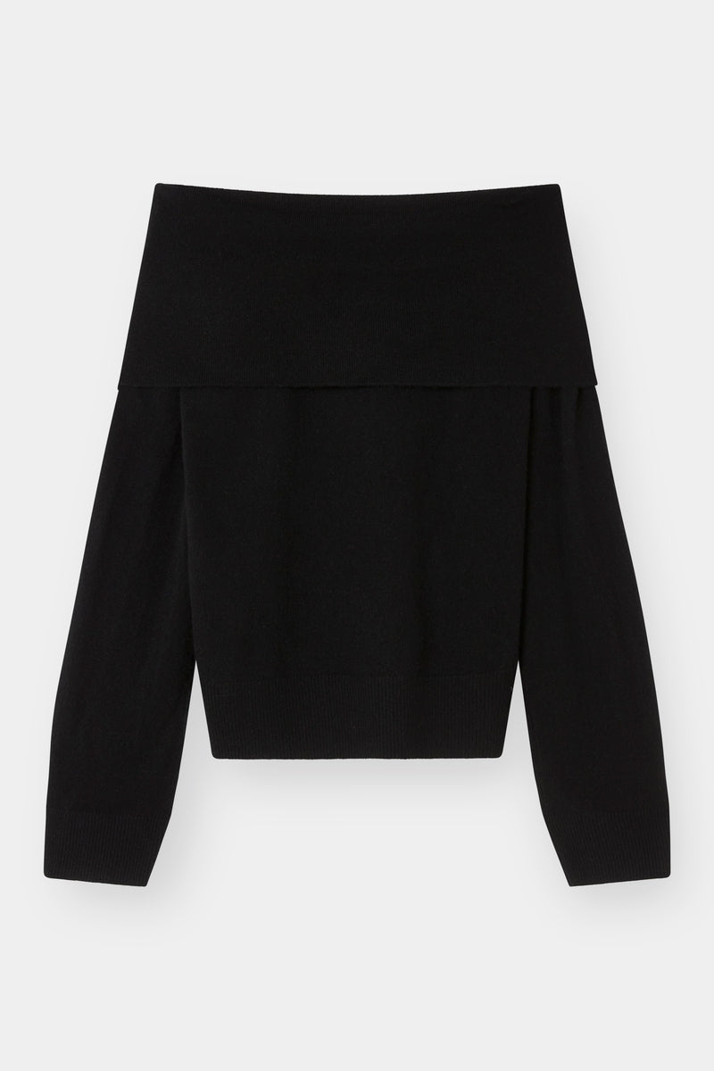 black no shoulder top
